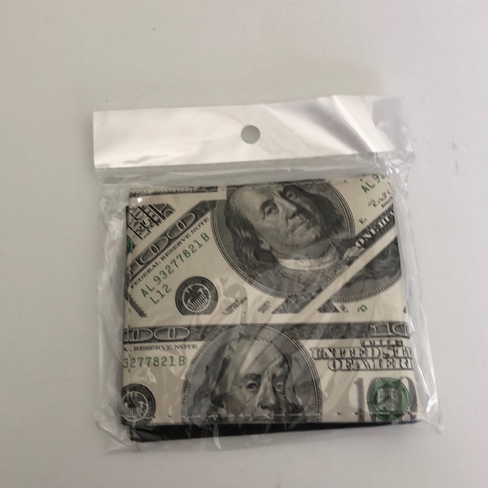 Money printed wallet .